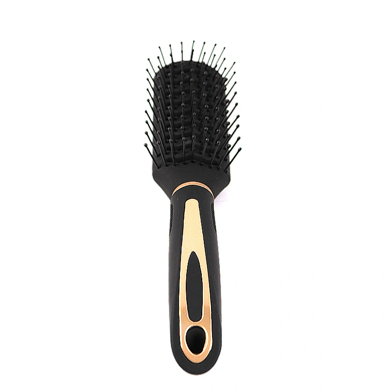 Xinlinda brand ladies fashion high quality black plastic hair brush custom logo hair brush dildo