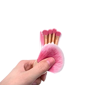 Selling White Wool Wholesale Shaving Tapered Foundation Brush 10 Pcs Makeup Brushes