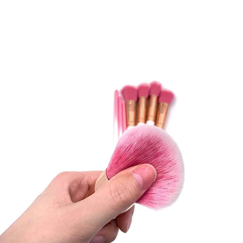 Selling White Wool Wholesale Shaving Tapered Foundation Brush 10 Pcs Makeup Brushes