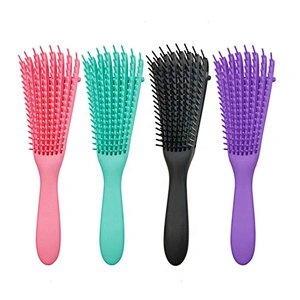NEW Wholesale Hot Selling Eco-Friendly Custom Color Waterproof Massage Plastic Portable ABS Pink Detangling Hair Brush