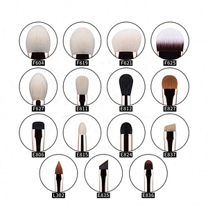 2019 Private Label High End 15 Pieces Professional Cosmetic Makeup Brushes Set With Pure Handcraft Custom Color