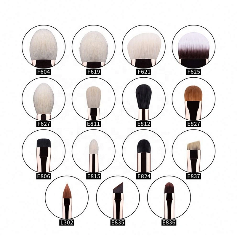 2019 Private Label High End 15 Pieces Professional Cosmetic Makeup Brushes Set With Pure Handcraft Custom Color