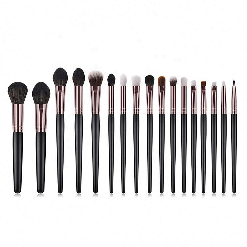 17Pcs Latest Design Wood Handle Makeup Brush Set