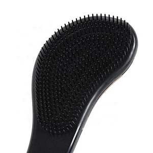 Wholesale popular comfortable OEM logo professional golden pink detangle hairbrush