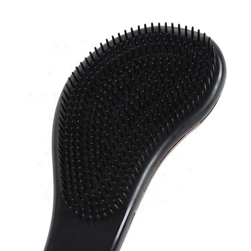 Wholesale popular comfortable OEM logo professional golden pink detangle hairbrush