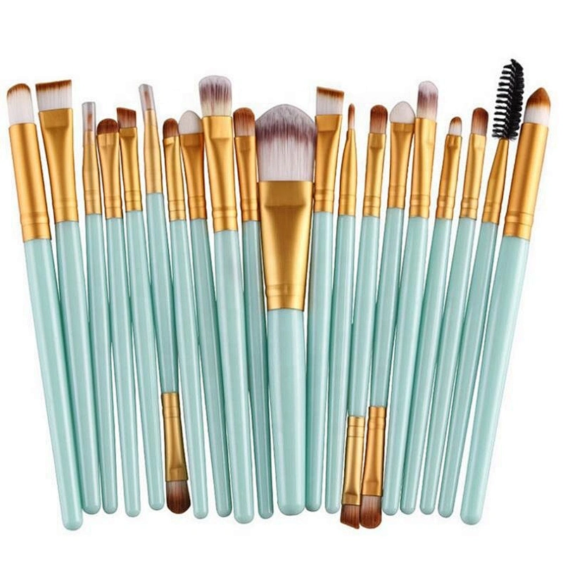 M259 20pcs Professional Makeup Brushes Kit Set Powder Eyeshadow Eyeliner Lip Brush Flat Brush Face BLUSHER Plastic