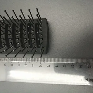 Factory sale small MOQ electroplating hair care square brush private label paddle hair brush