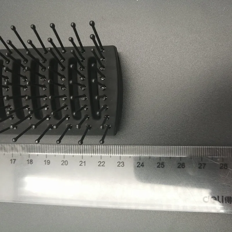 Factory sale small MOQ electroplating hair care square brush private label paddle hair brush
