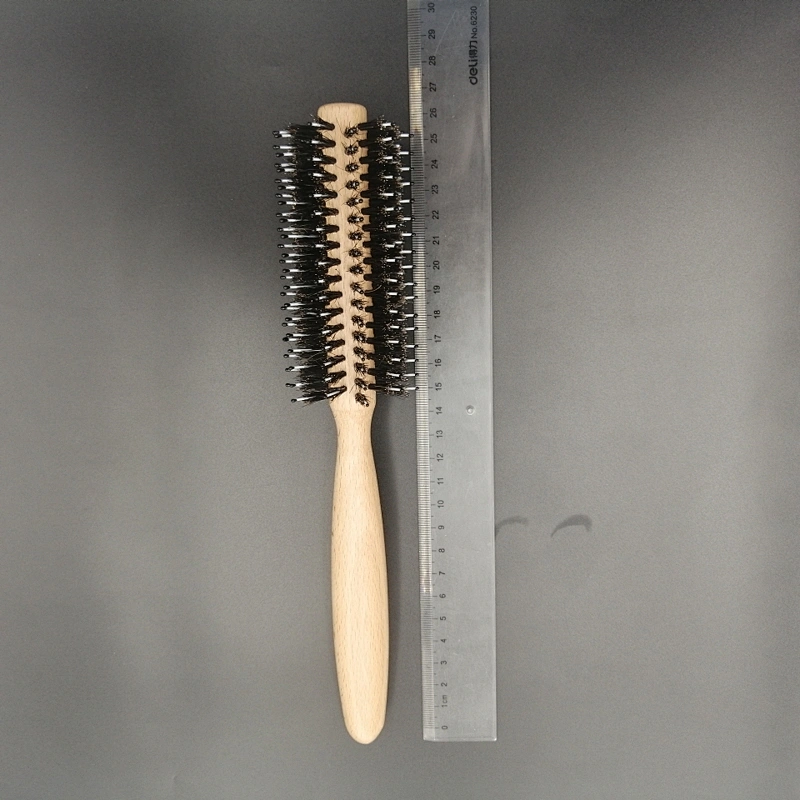 wholesale custom logo wooden 100% boar bristle hard wave crown hair brush curved for mens