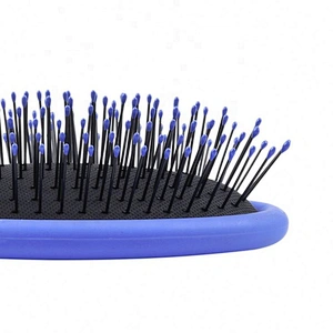 OEM hair extension loop brush facial plastic long handle brush cushion massaging hair brush