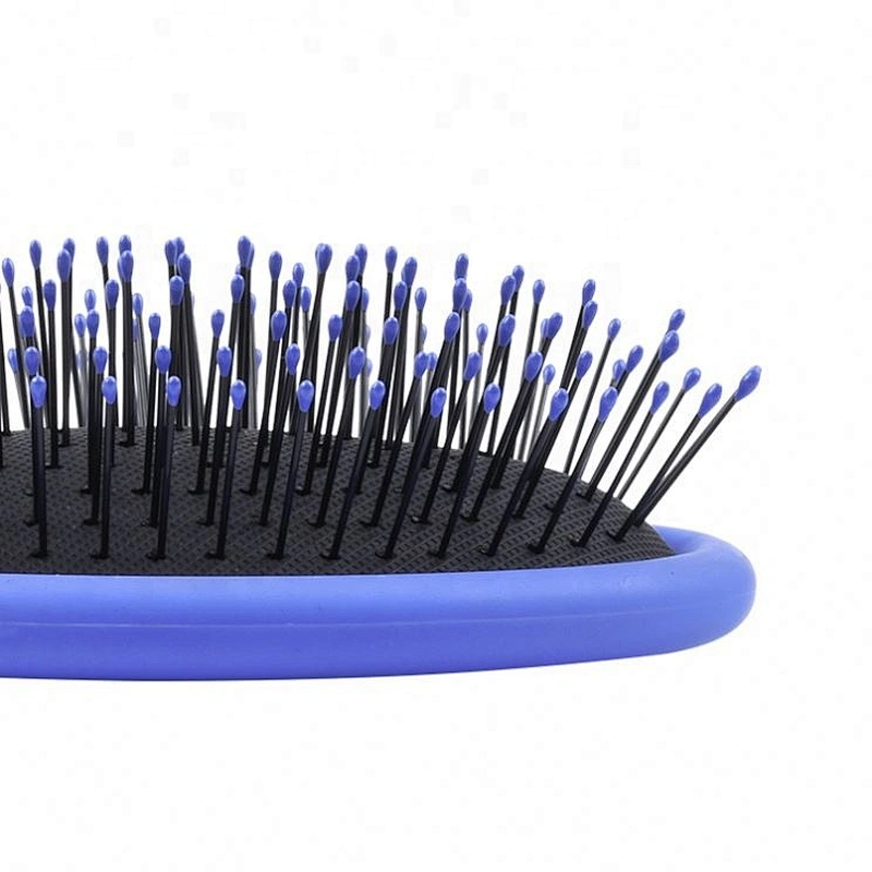 OEM hair extension loop brush facial plastic long handle brush cushion massaging hair brush