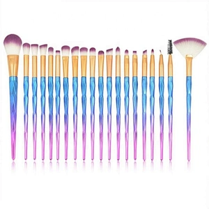 2020 Hot Selling 20Pcs Sets Colorful Eye Makeup Brush Diamond Brushes Set