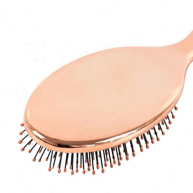 Factory directly outlet  Professional salon care Gold Wet and Dry massage Electroplate Hair Brush