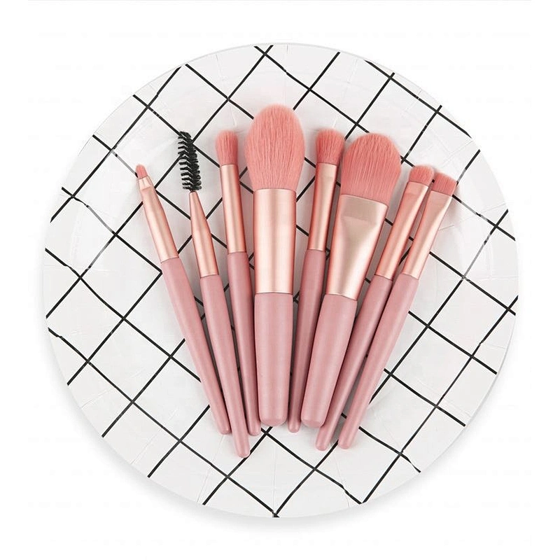 Mini 8 - Pack Professional Makeup Brush Set Brushes Factory Stock