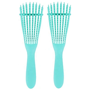 Popular customized logo detangling 8 rows wave hair brush salon hairdressing brush factory