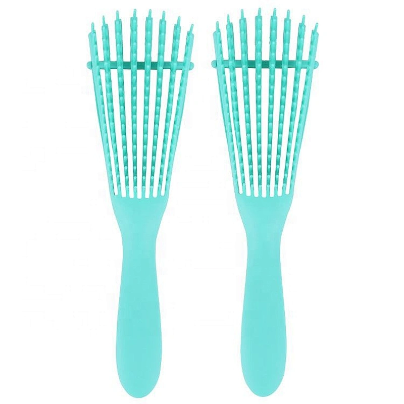 Popular customized logo detangling 8 rows wave hair brush salon hairdressing brush factory