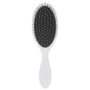 Plastic hair styling wholesale soft cushion nylon bristles personal women white massaging hair brush
