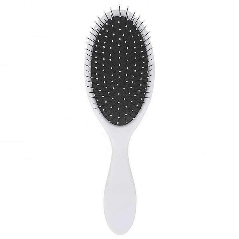 Plastic hair styling wholesale soft cushion nylon bristles personal women white massaging hair brush