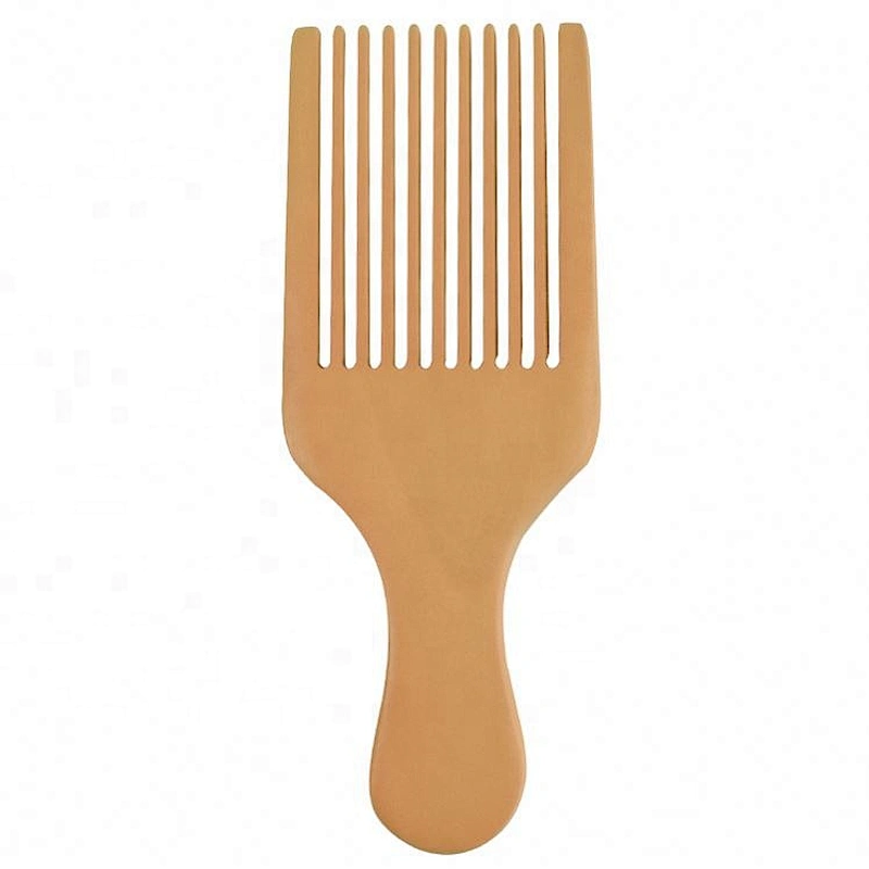 Factory wholesale custom logo eco friendly natural wood afro hair pick comb for man and woman