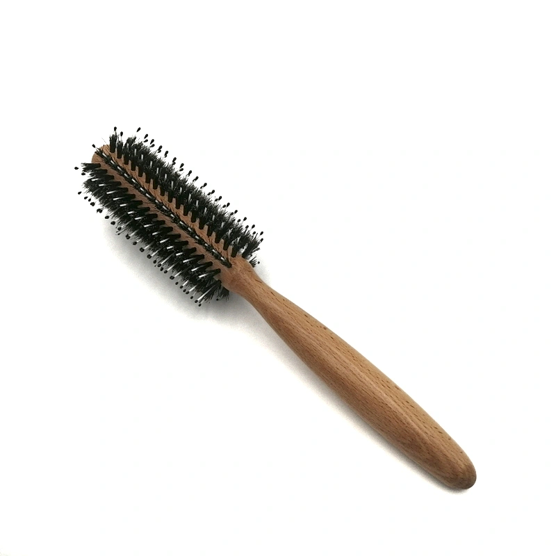 wholesale custom logo wooden 100% boar bristle hard wave crown hair brush curved for mens