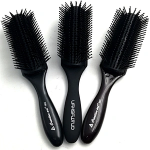 Classic Easy Clean Removable Denman Styling Bling Handle Brush Pad 5 7 9 Row Hairbrush
