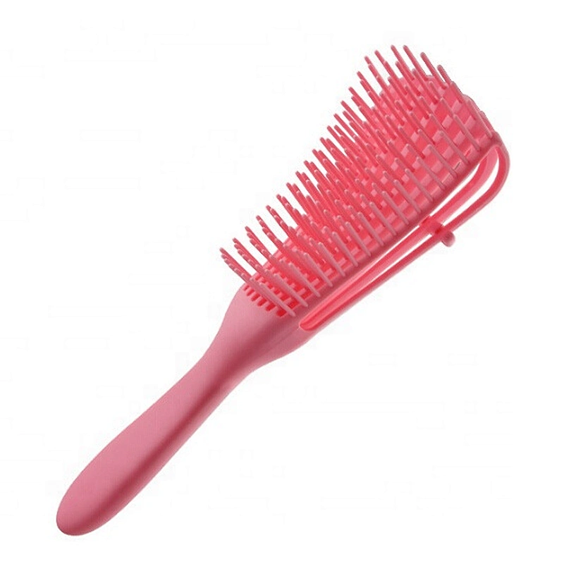 Wholesale Custom Logo Products Eight Rows Detangling Massage Detangle Hair Brush For Curly