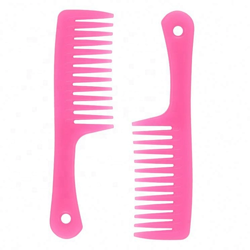 Professional plastic magic salon barber hair dye custom logo detangling comb wide tooth