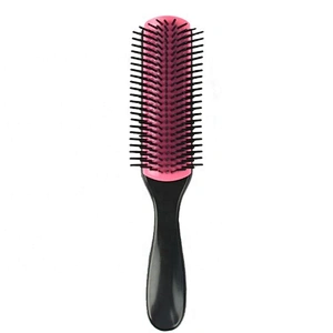 Top selling 9 lines nylon pins custom logo denman styling hair brush ABS plastic denman hairbrush