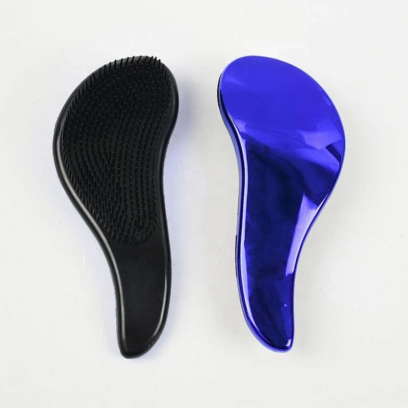 Wholesale ningbo hair brush factory  beautyhair extension brush gold plastic styling designer hair brush