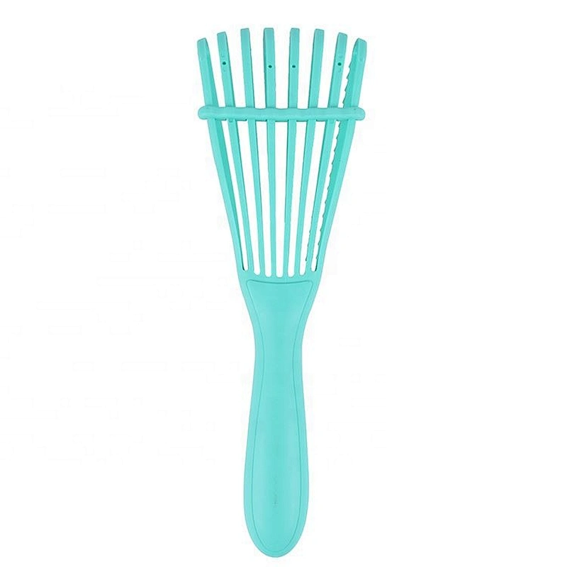 PVC box set octopus shape 8 lines air wave brush for hair fast drying plastic flexible hairbrush detangle
