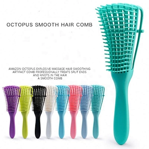 B1756 Powerful Function Tangle Removal Women Men Salon Detangler Natural Hair Brush Multi Color Scalp Massage Curly Plastic Comb