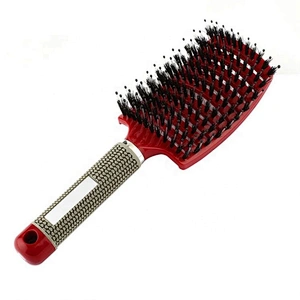 2019 Women Hair Scalp Massage Comb Bristle & Nylon Hairbrush Wet Curly Detangle Brush For Salon Hairdressing Styling Tools