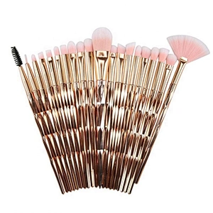 Multi-Function Brushes Kit 20 Pieces Makeup Brushes/Wooden Handle Rose Gold Brush Set/Custom Logo Make Up