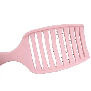 Cheap matt soft touch pink detangling vent brush curly air fast drying ergonomic waves brush