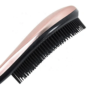 Wholesale popular comfortable OEM logo professional golden pink detangle hairbrush