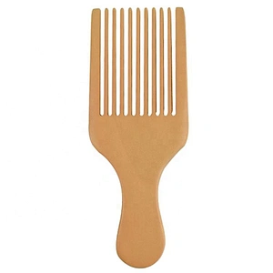 Wholesale Custom Logo High Quality Sandalwood Wide Tooth  men's styling Afro Pick Hair Comb