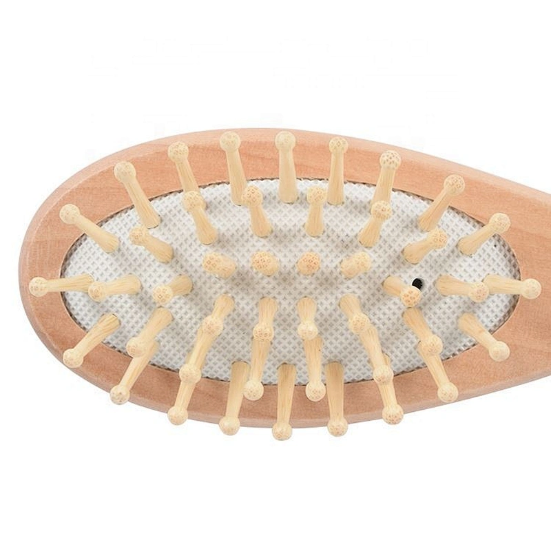 Eco wooden goat hair brush comb cushion massage brush mini baby brush set
