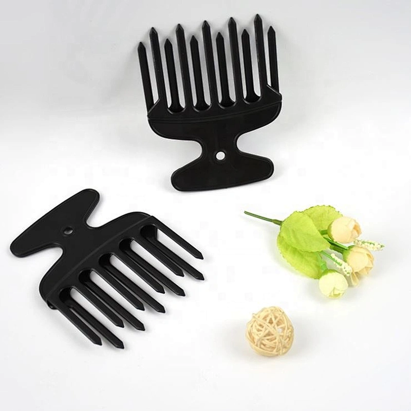 Professional plastic hair afro picks double tooth comb hairdressing styling tool hair clipper comb