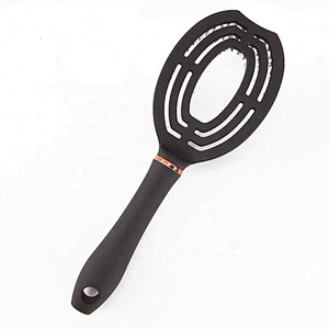 New Design Private Label Plastic Vent Hair Brush Curved For Detangling Boar Bristle