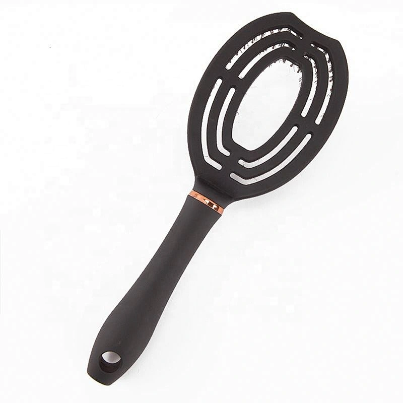 New Design Private Label Plastic Vent Hair Brush Curved For Detangling Boar Bristle