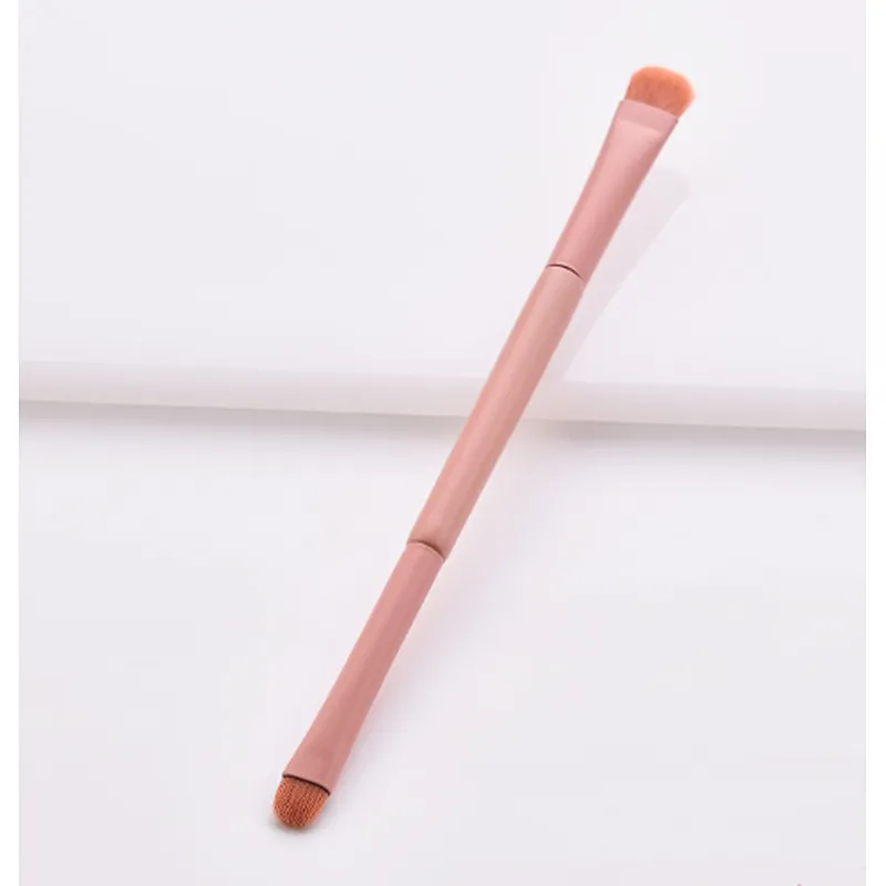 Pink 10 Pcs Cosmetic Face Makeup Brush Set Private Label With Double Head