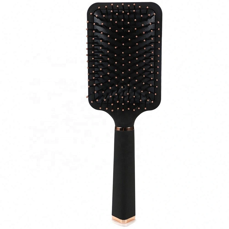 Black Paddle Cushion Hair Massage Brush Professional Comb