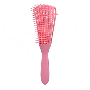 Wholesale Custom Logo Products Eight Rows Detangling Massage Detangle Hair Brush For Curly