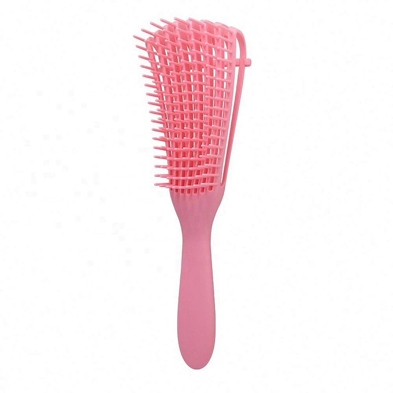 Wholesale Custom Logo Products Eight Rows Detangling Massage Detangle Hair Brush For Curly