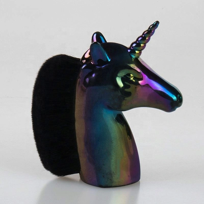 2019 New Fashion Rose Gold Colorful Scatter Brush Horse Head Manicure Makeup Tools