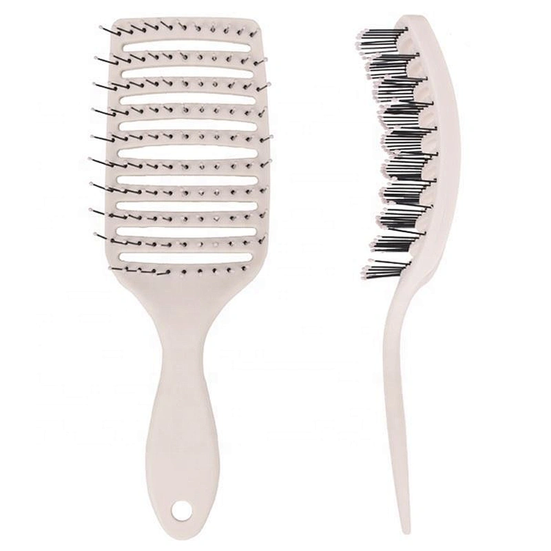 2020 New Style Anti-static Black/Pink Color Hair Brush Curved Row Comb Scalp Brush