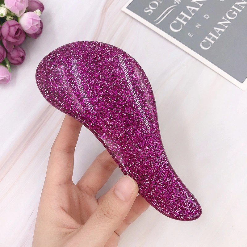 Flash Magic Glitter Handle TT Comb Extension Hairbrush Tangled Hair Brush