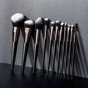 Professional Makeup Brushes Set 11Pcs Orange Wood Handle Cosmetics Make Up Tools Powder Contour Foundation Eyeshadow Brush