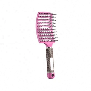 Women Hair Scalp Massage Comb Bristle & Nylon Hairbrush Wet Curly Detangle Brush For Salon Hairdressing Styling Tools