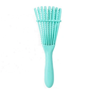 Green Easy Detangle Comb Private Label Silicone Curly Bristle Detangling Hair Brushes Manufacturers